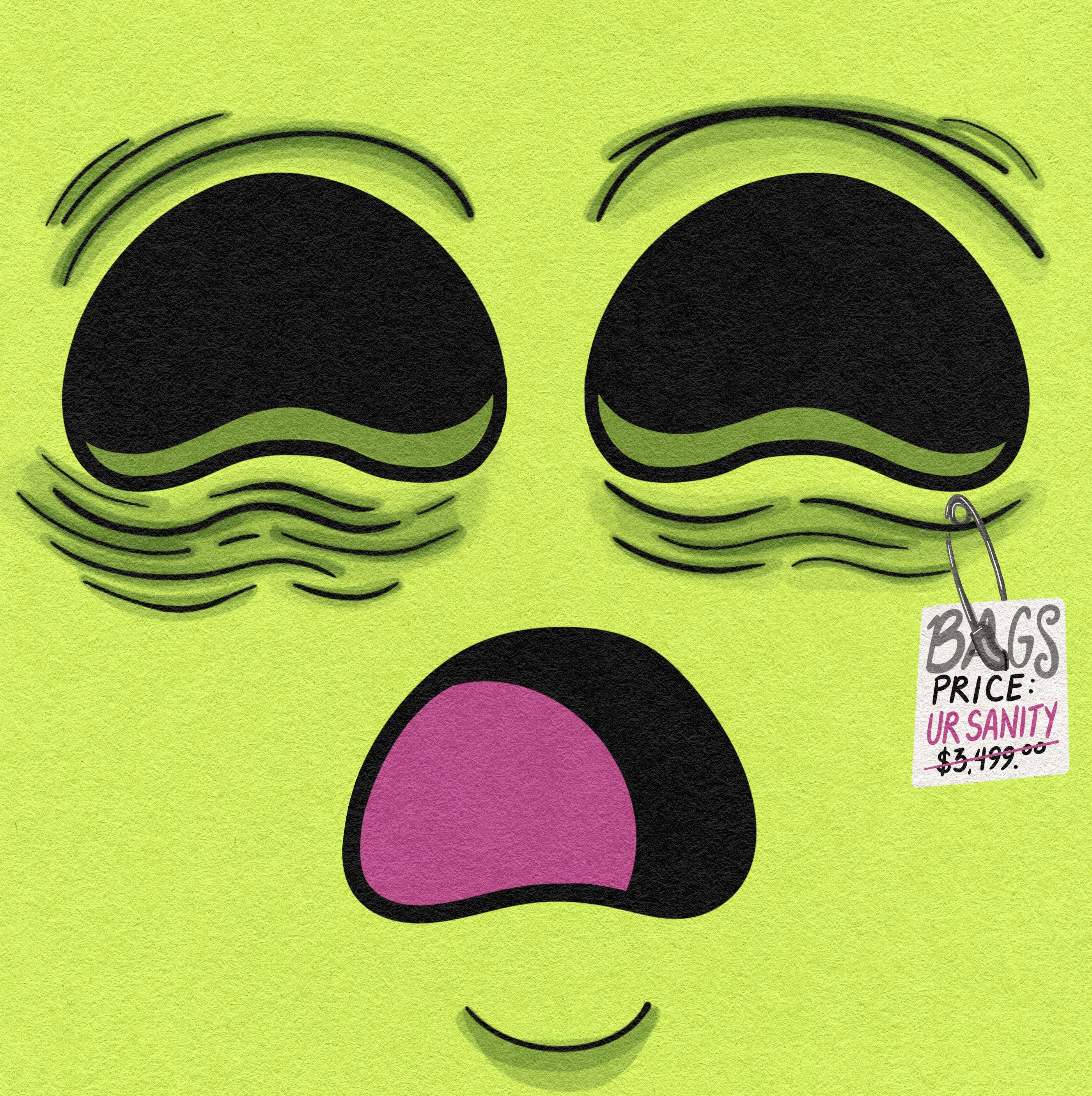 "DESIGNER (EYE) BAGS" PRINT