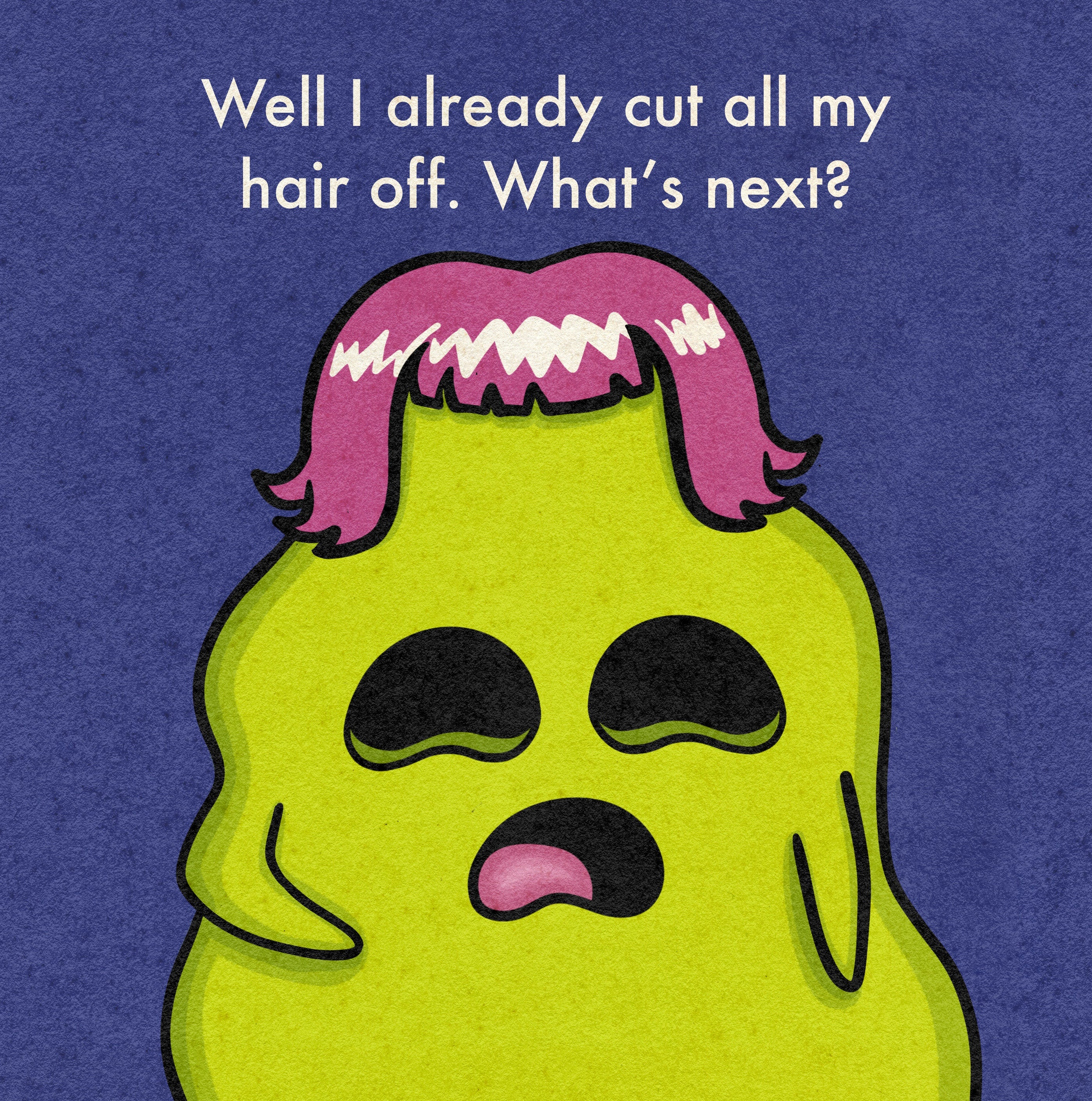 "CRISIS HAIRCUT" PRINT